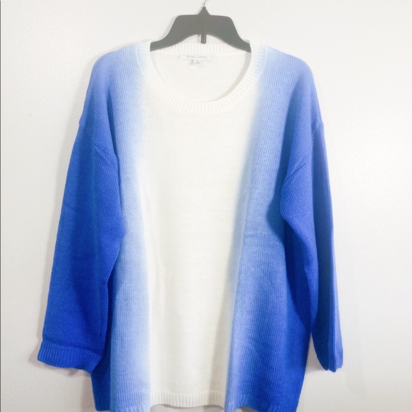 Single Thread Faded Blue Pullover Sweater - Picture 4 of 4